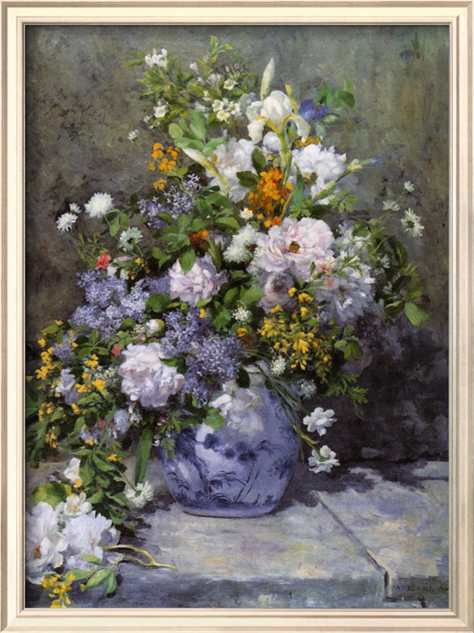 Grande Vaso di Fiori - Pierre-Auguste Renoir painting on canvas